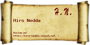 Hirs Nedda névjegykártya